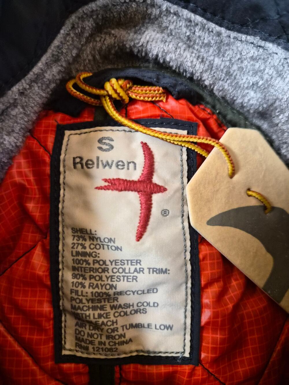 NWT Relwen Quilted Insulated Tanker Jacket Men's Size S Blue (1278)